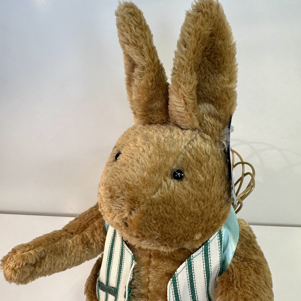 Vintage Plush Rabbit Applause Woodland Plush Brown Bunny w/ Basket Stuffed Toy